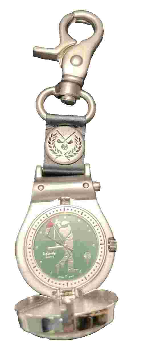 Infinity Clip-On Golf Watch Quartz Japan Movt. Tested Runs new Battery Installed