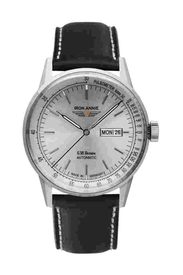 Iron Annie G38 Dessau Automatic Watch Silver 42 mm Day and date 5366-1