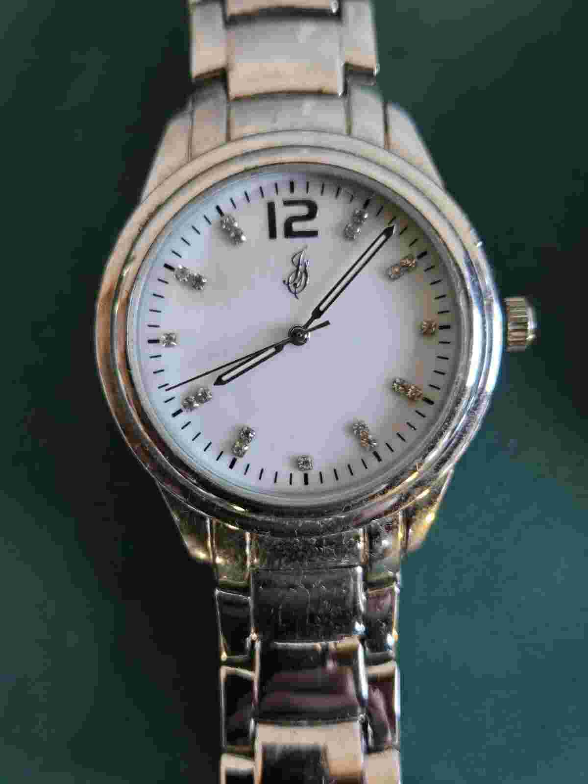 Suisse Ralph  Stainless Steel Chain Wrist Watch Silver Black