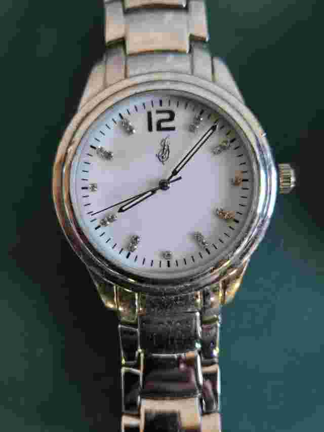 Suisse Ralph  Stainless Steel Chain Wrist Watch Silver Black