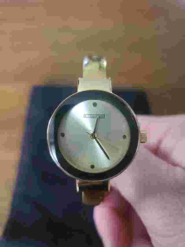 R.J. Graziano Gold Womens Watch, Stainless Steel Back, Flexible Band Free Ship!!