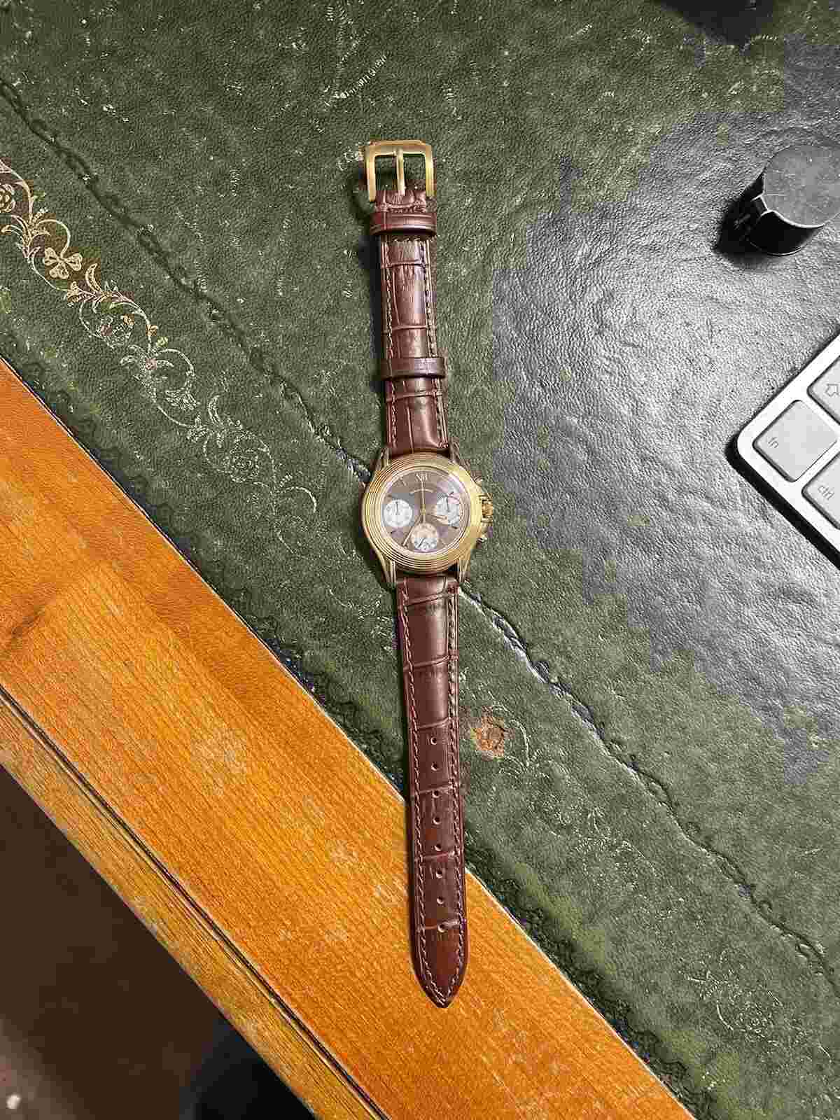 Limited Edition Solid 18ct Gold Mauboussin Chronograph Watch