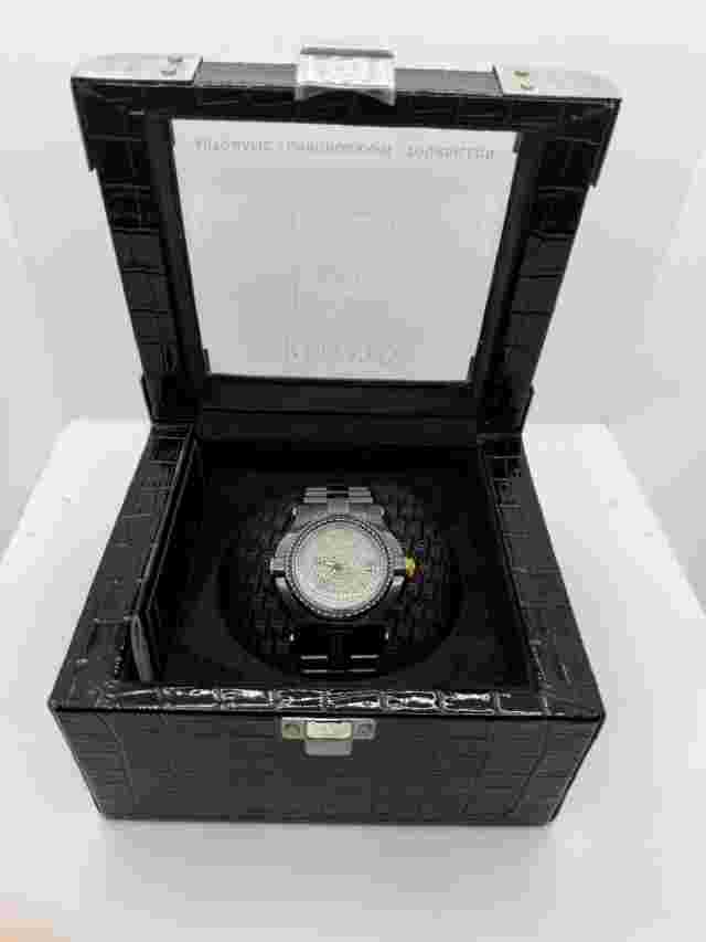Amazing Rare Men's Renato Beast All S.S Swiss Automatic 2 Ct. Factory Diamonds