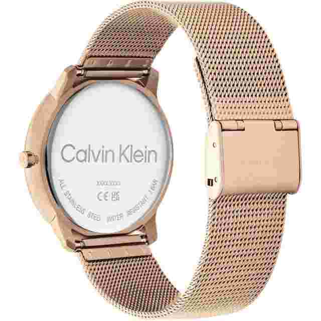 Mens Wristwatch CK CALVIN KLEIN ICONIC 25200029 Steel Mesh Gold Rose Black