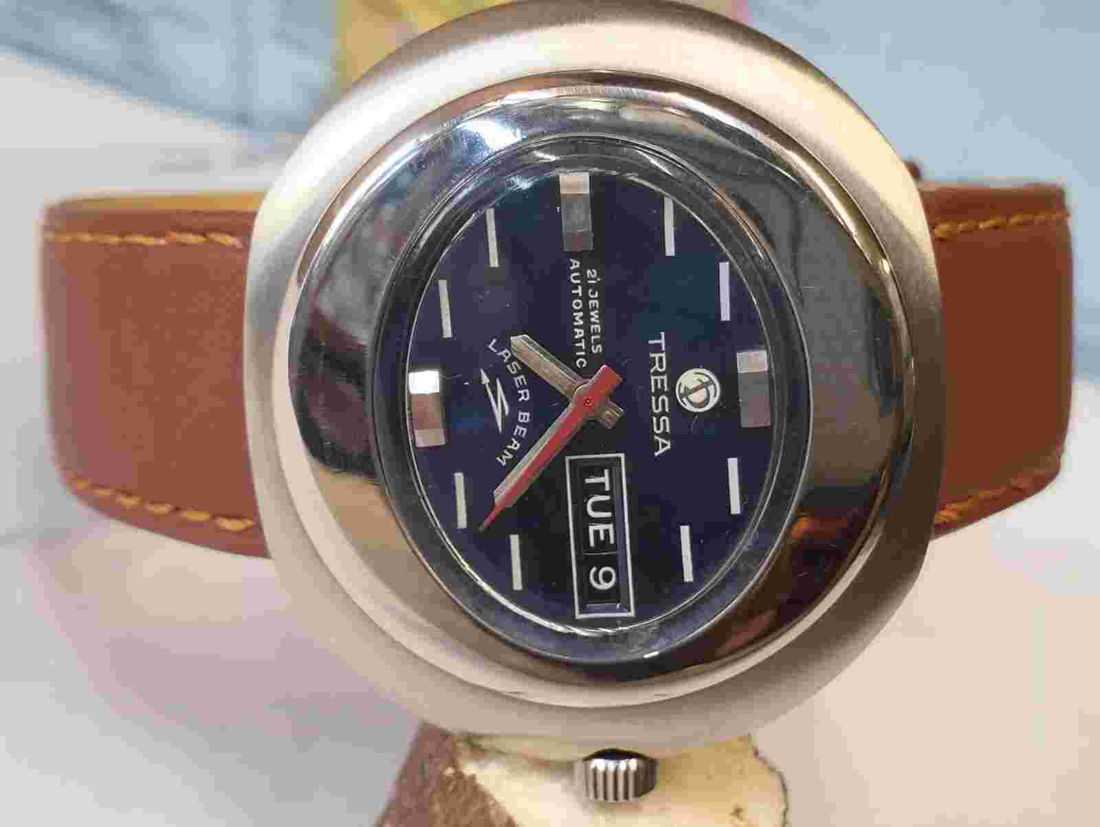 TRESSA LASER BEAM 21 JEWELS AUTOMATIC 317 SWISS MEN'S FULL WORKING VINTAGE WATCH