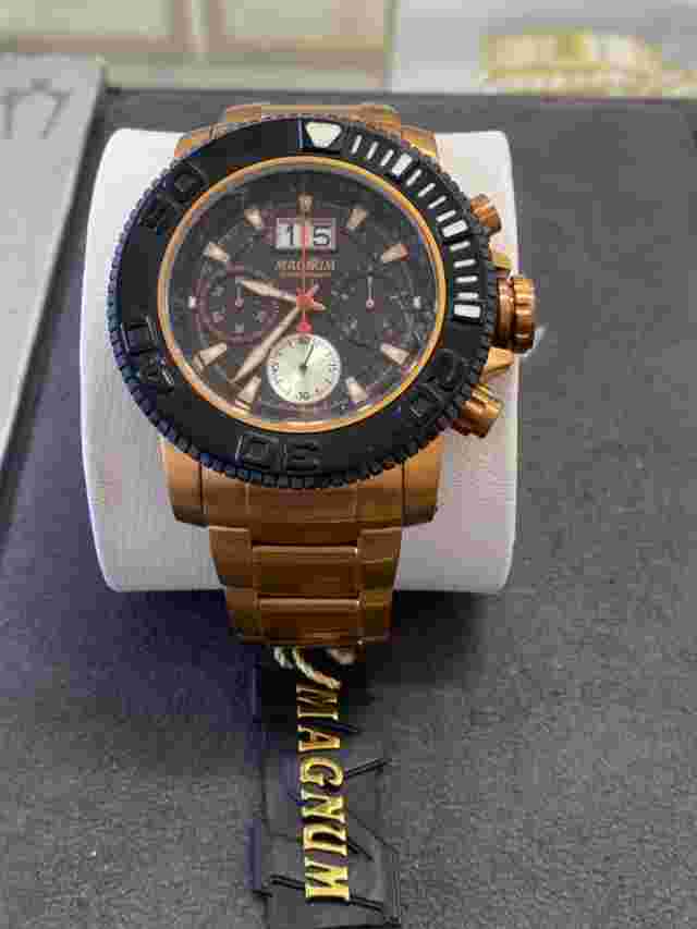 NEW Magnum bronze tone Quartz Analog Watch CASE SIZE 49.00 MM