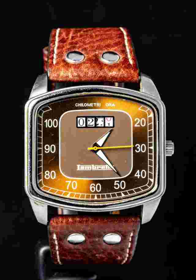 Lambretta Chilometri Ora Brown Men's Quartz Watch--Working, 41x45mm Case