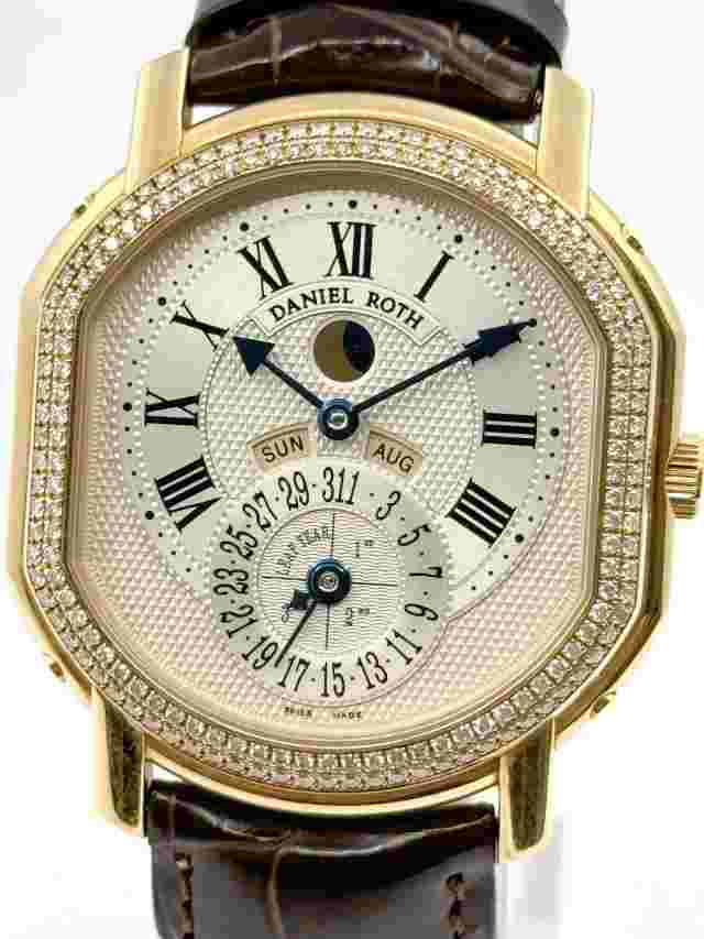 Daniel Roth 118.X.40 18K Yellow Gold Diamond Perpetual Calendar Moon Phase Watch