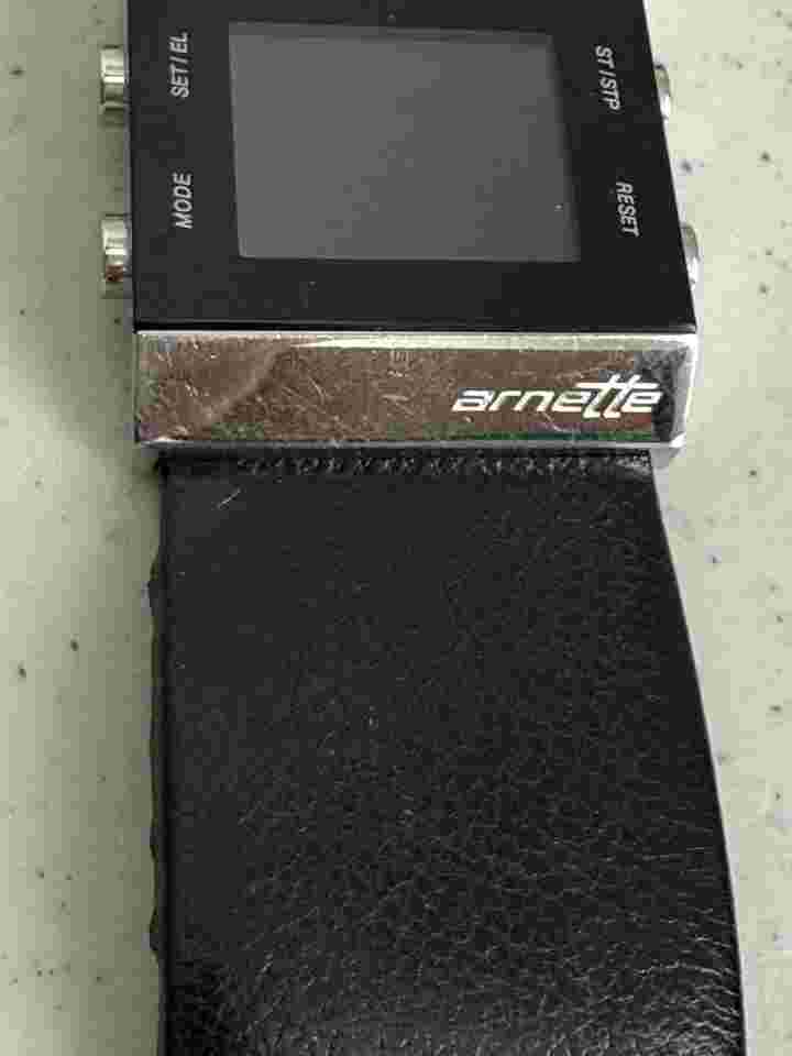 Arnette LCD Digital Watch AR-00701 Leather Band Men’s