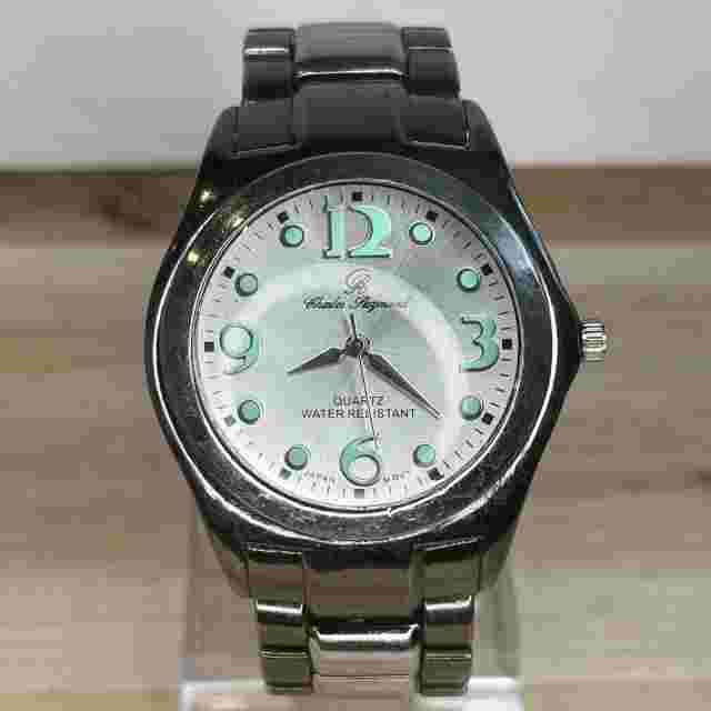 Charles Raymond Men's Watch Teal Numbers Silver Tone Stainless Steel NEW BATTERY