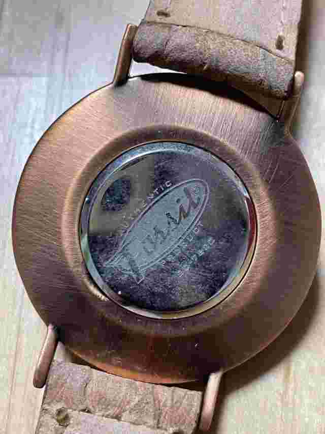 Vintage Authentic Fossil Sundial Watch W/ Camel Leather Band SD7620 Pre-owned