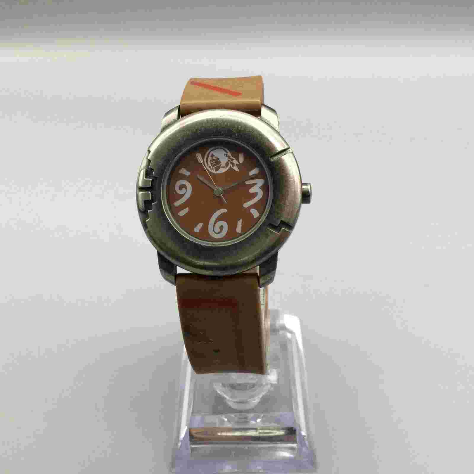 Vintage Cherokee Watch Women 32mm Silver Tone Brown Dial Southwest New Battery