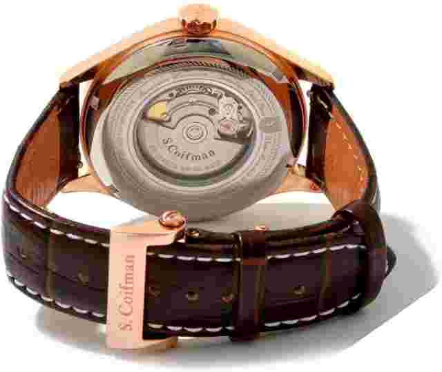 S. Coifman by Invicta SC0082 Swiss Made Automatic Brown Leather Strap Mens Watch