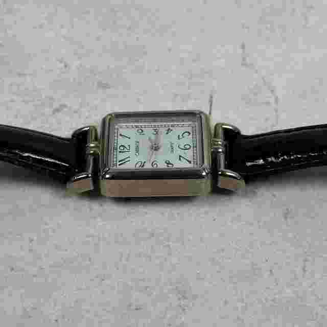 Carriage by Timex Watch Women 19mm Tank Style Silver Tone Black Band New Battery