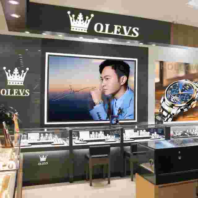 OLEVS High-Quality Women's Skeleton Watch – Ceramic Strap, Waterproof Design.
