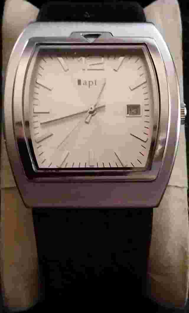 apt. 9 Date Quartz Watch 51224KAP Brown Leather BAND New Battery