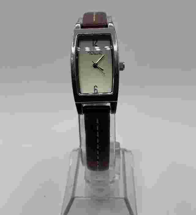 Talbots Womens Watch Brown Stitch Band