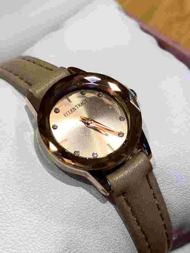 New & Unworn - Ellen Tracy Mini 22mm Ladies Watch  5405RG Faceted Crystal Bezel