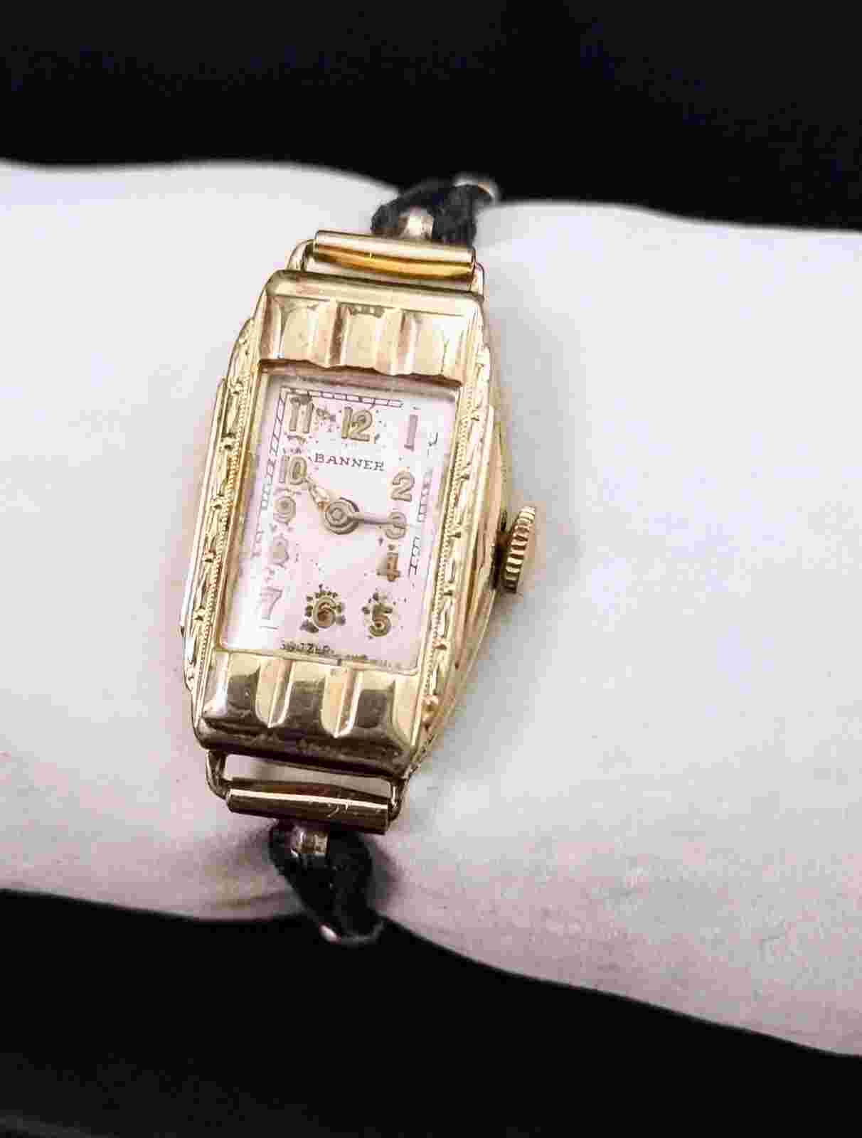 Vintage Banner 12k Gold Filled Ladies Wrist Watch (Not Working)