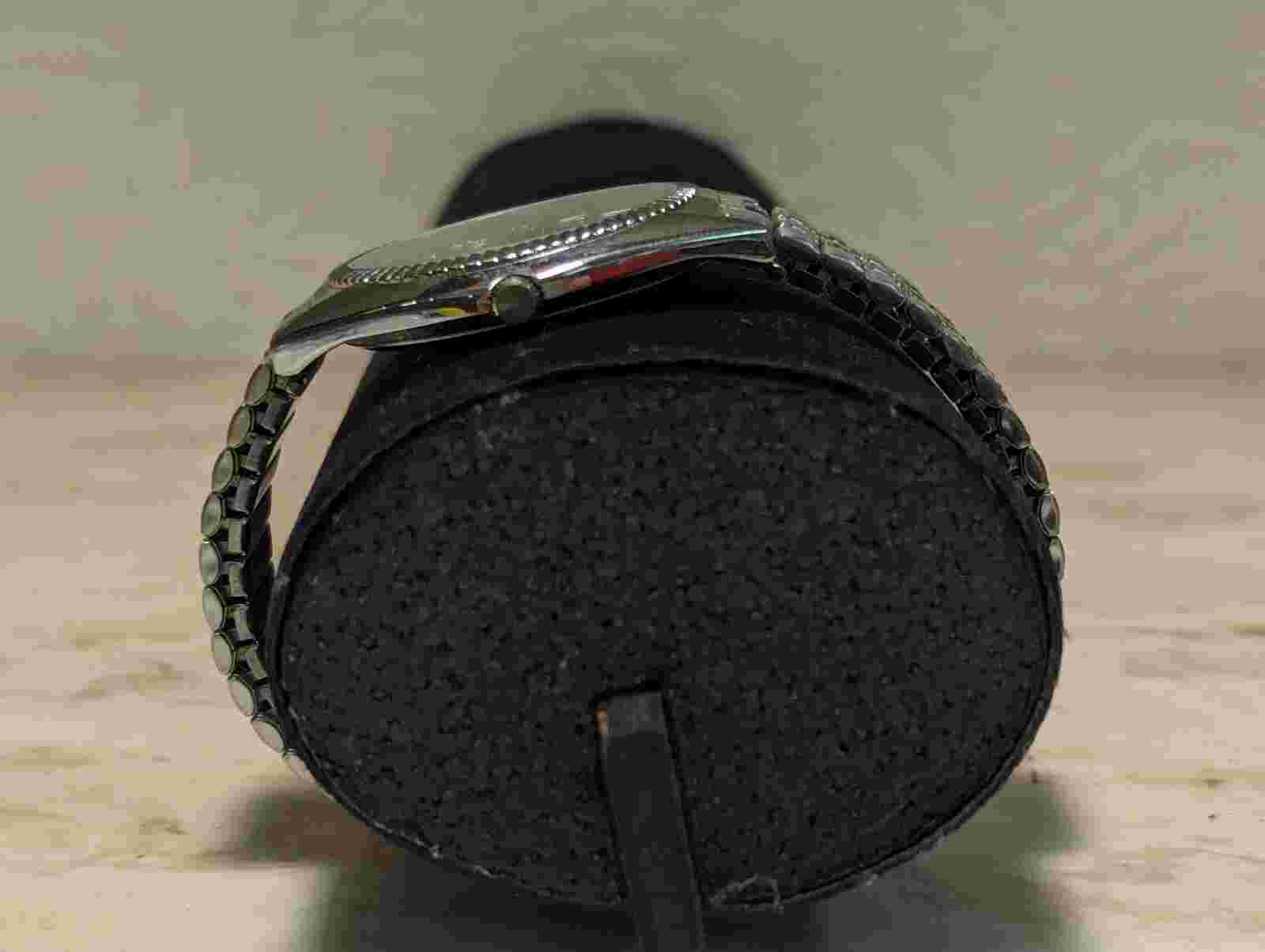 Puritan Blue Silver Tone Watch  Adjustable Bracelet Band Japan Movmt New Batt