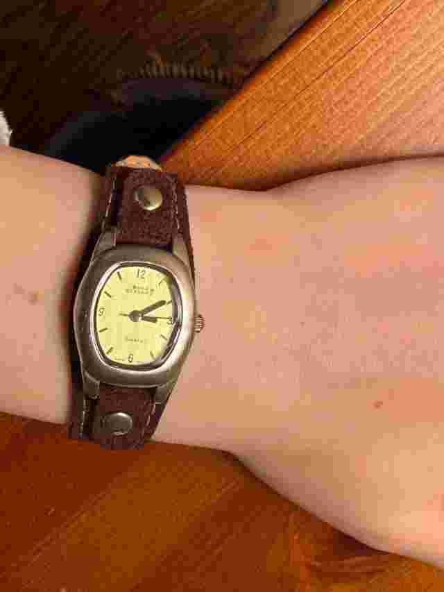 BOCA Classics Watch Silver Tone With Leather Band Quartz Analog Ladies/Teens