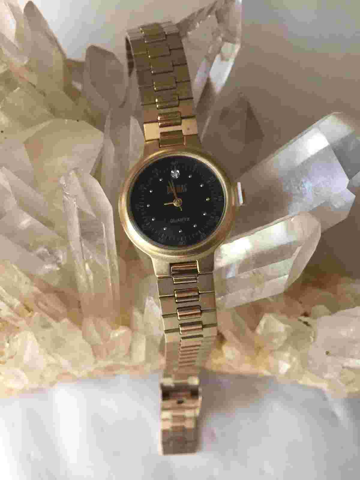 NOS Ladies Bill Blass Stone Accent Quartz Watch With New Battery
