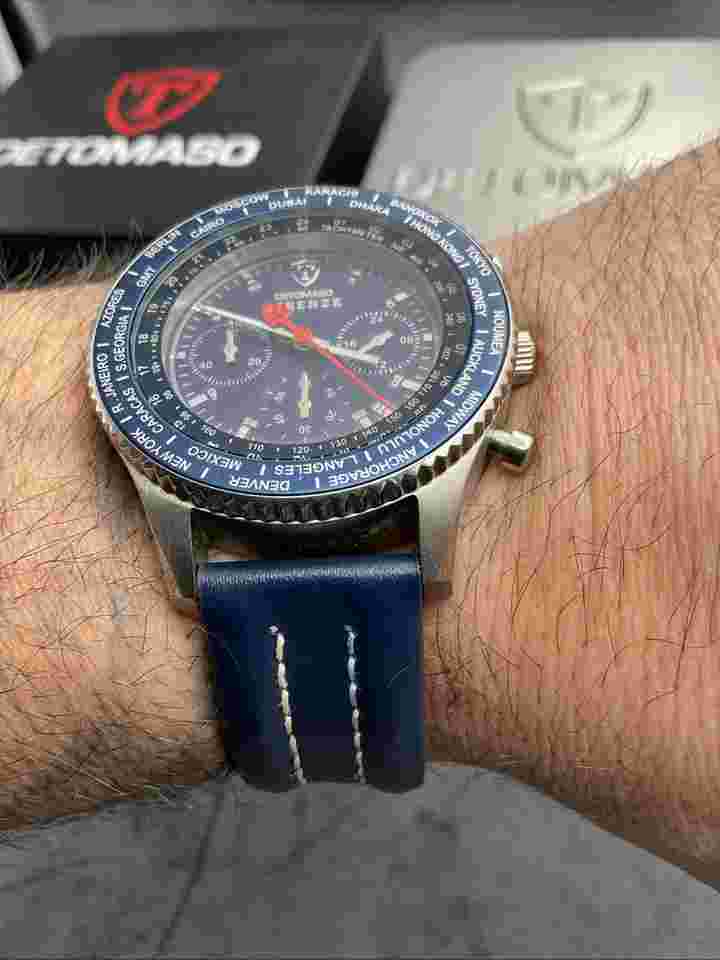 Detomaso Firenze Chronograph Watch in blue  (New Other)