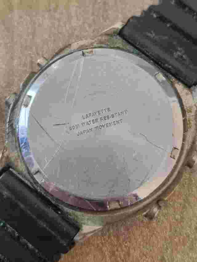 Rare Vintage Lafayette Watch Quartz Japan Movement Water Resistant 50M For Parts