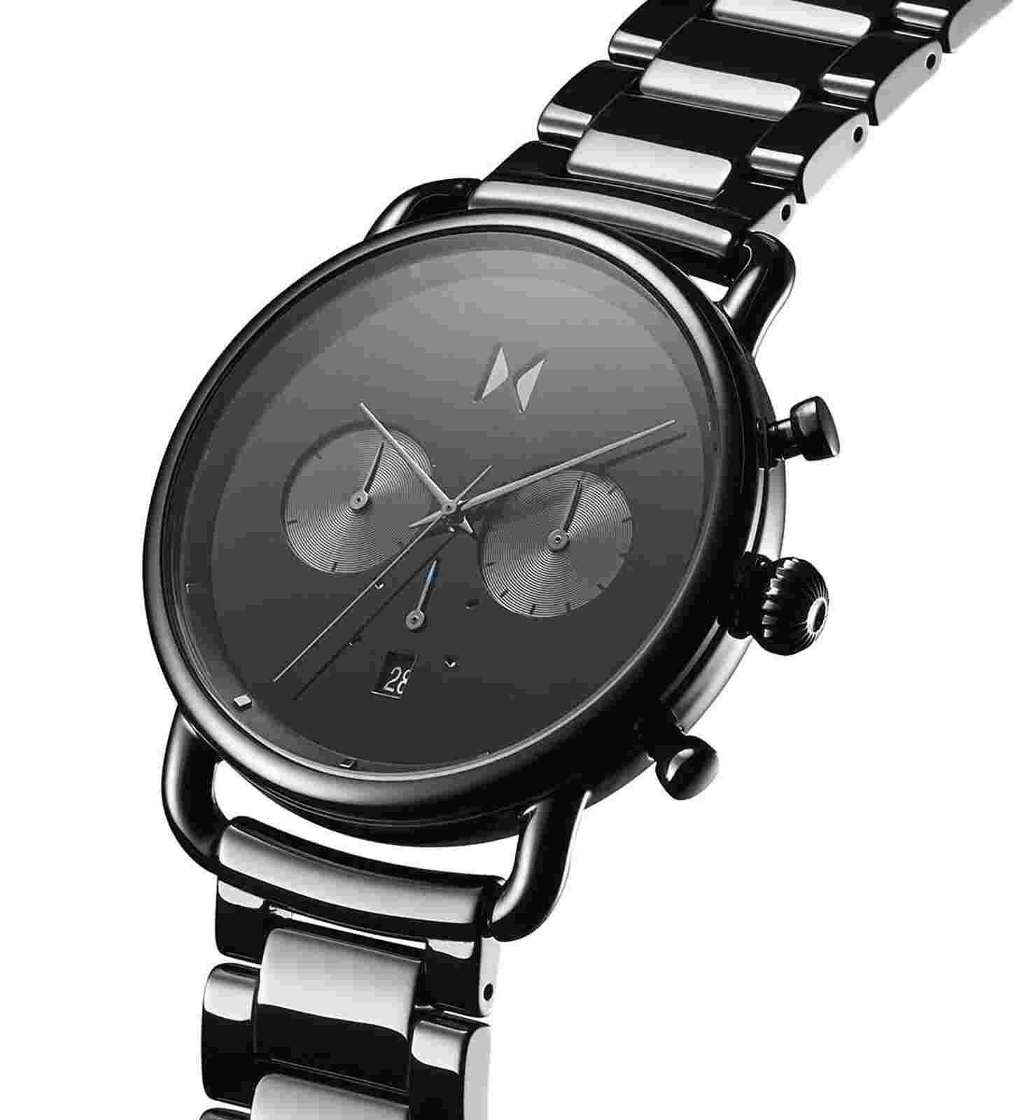 MVMT Blacktop II Ceramic by Movado Gloss Black addition watch for men 47 mm