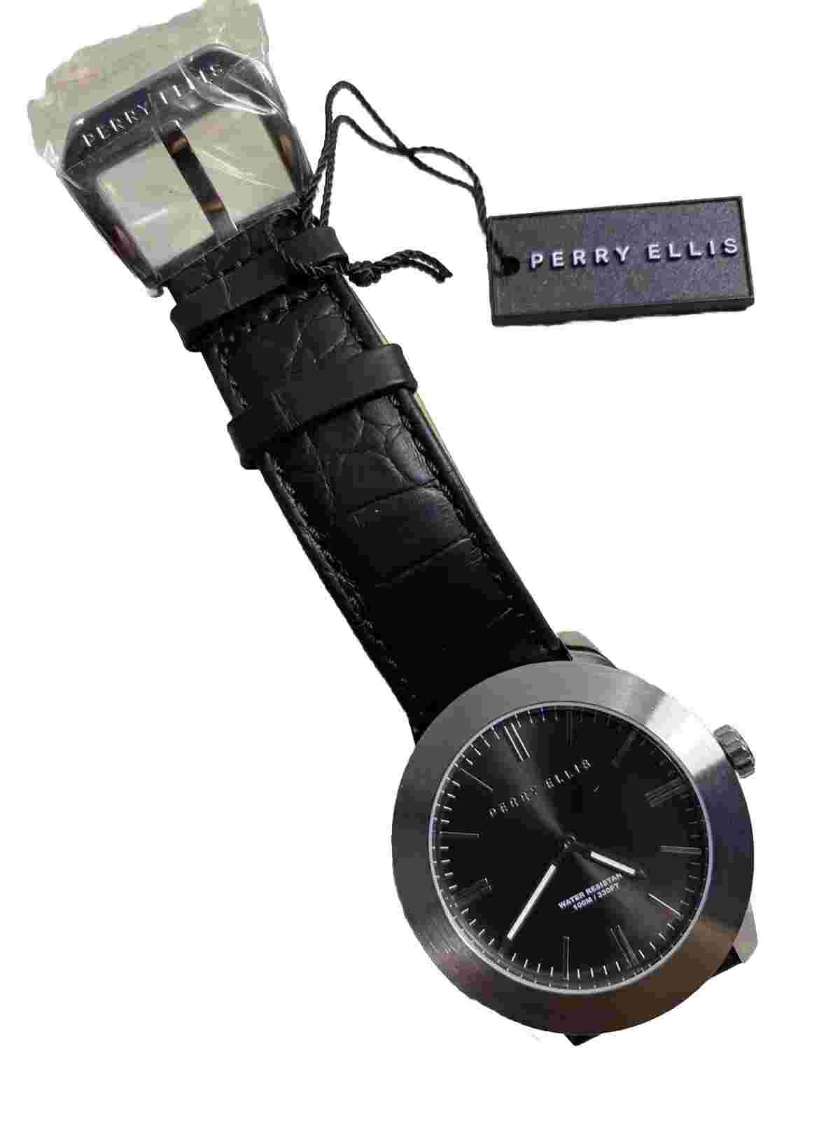 Perry Ellis PEW03002-01 Invicta Slimline Quartz Japan Movt Analog Men’s Watch