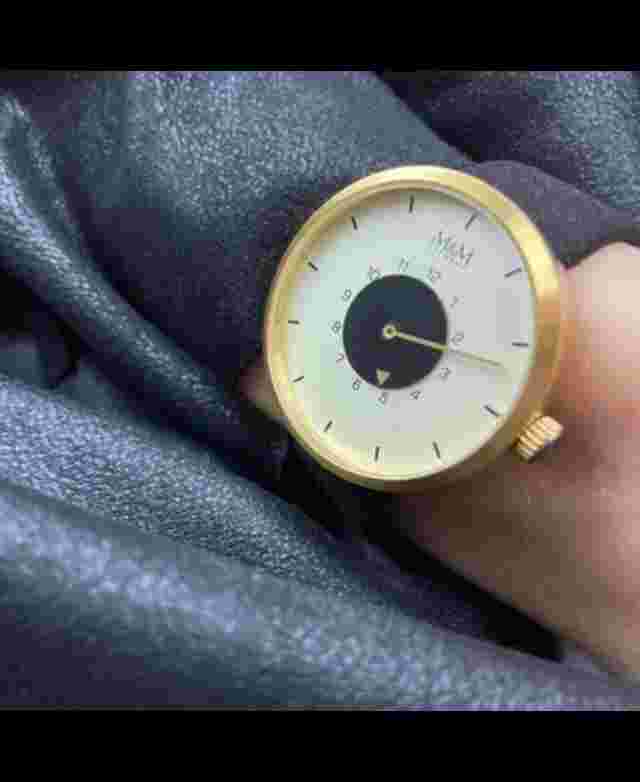 M&M Women Quartz Casual Watch Classic Dress Yellow Dial Waterproof Round Fashion