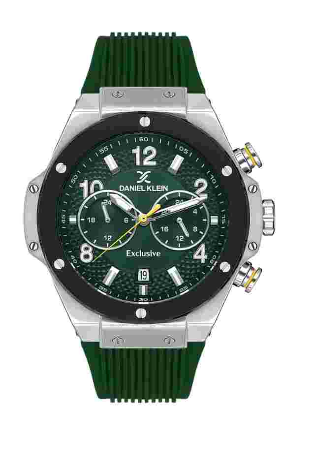 Daniel Klein Exclusive Men Green Rubber Watch