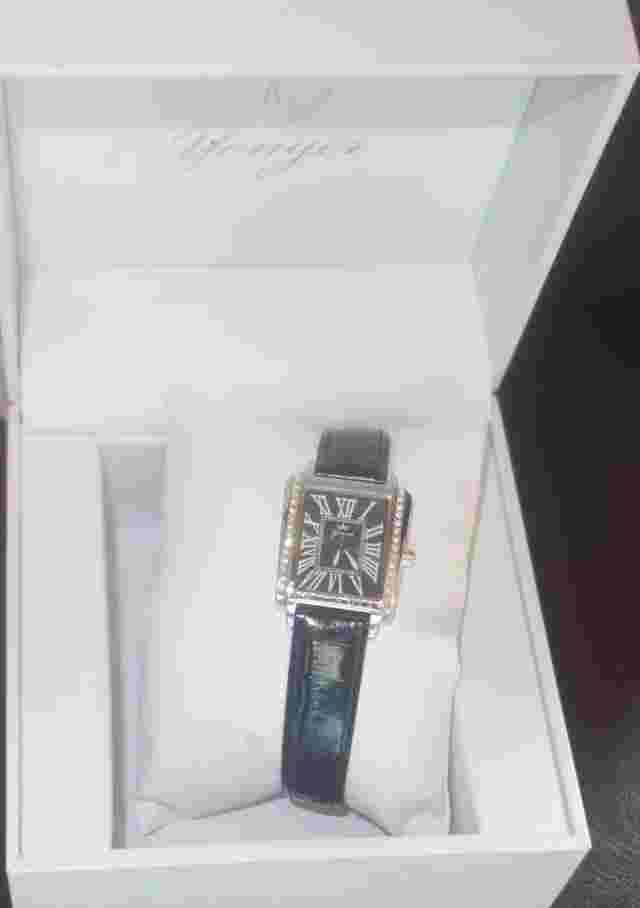 Yonger and Bresson Ligne Sport Chic Rectangle Crystal Watch DCC 1517/01 new