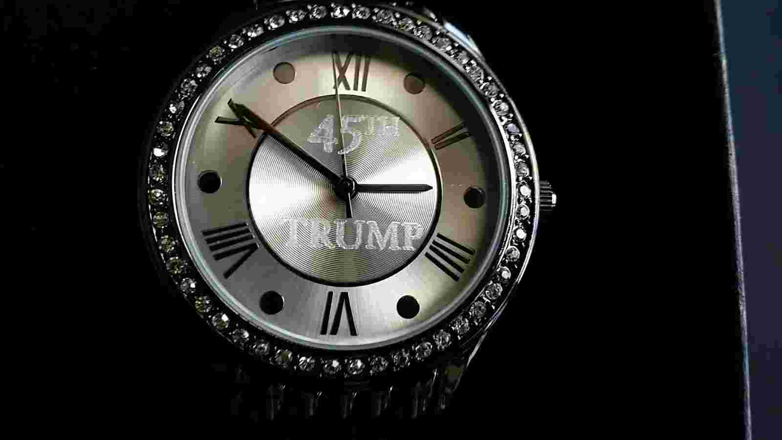 Donald J. Trump Custom Etched Crystal *45th TRUMP* MENS Wristwatch Unisex SUPERB