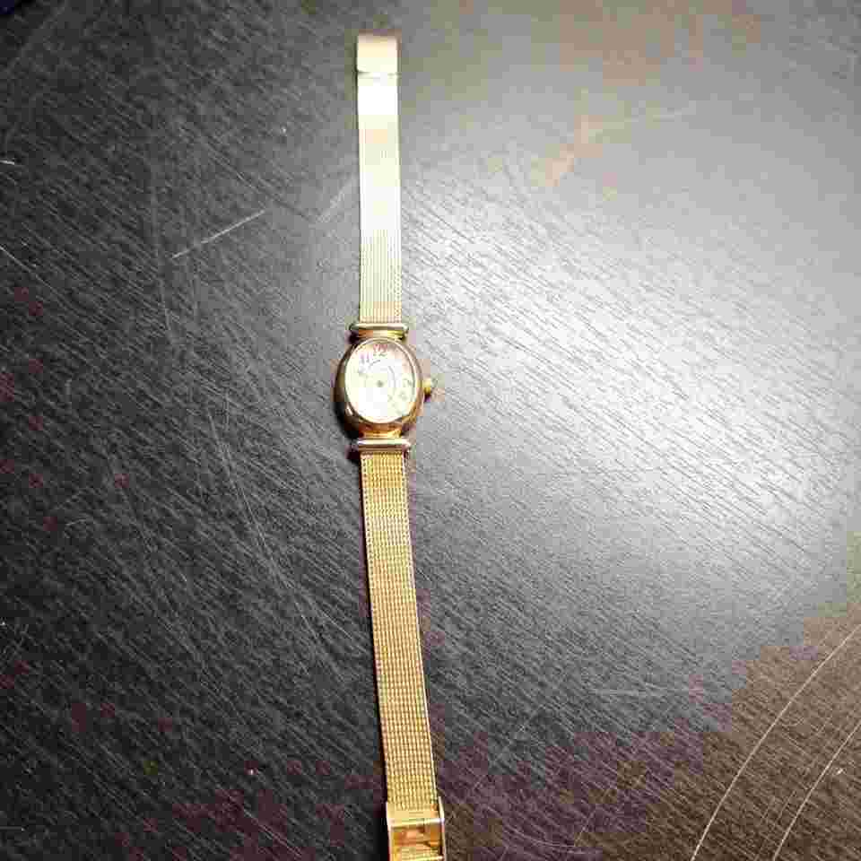 Womens Vintage Gitano Western Style Watch Gold Silver Tone Black New Battery