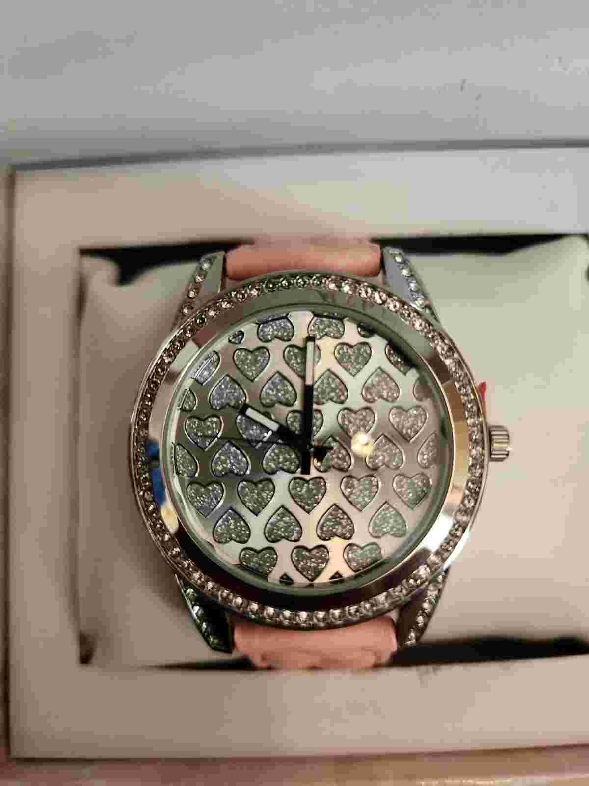 Ashley Princess Watch Set for Girls With Matching Rhinestone Earrings In Box