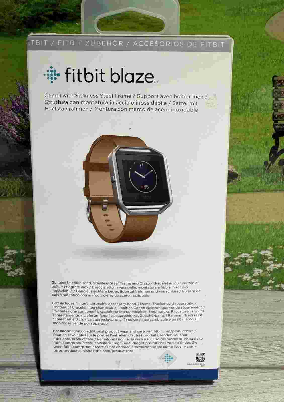 Fitbit 148067 Blaze Accessory Band Leather Camel Large