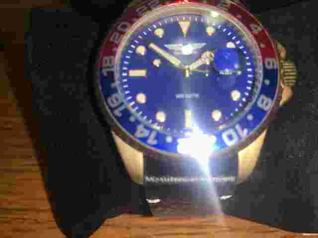 Bonheur West Deporte Pacific Diver Style mens watch w/ leather strap