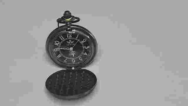 Sewor Purple Demonic Grim Reaper Bronze Pocket Watch w/14.5" Bronze Chain NIB