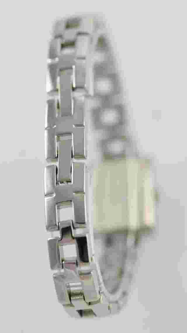 Aspen Blue Women's Stainless Steel Silver Blue Easy Read Quartz Battery Watch