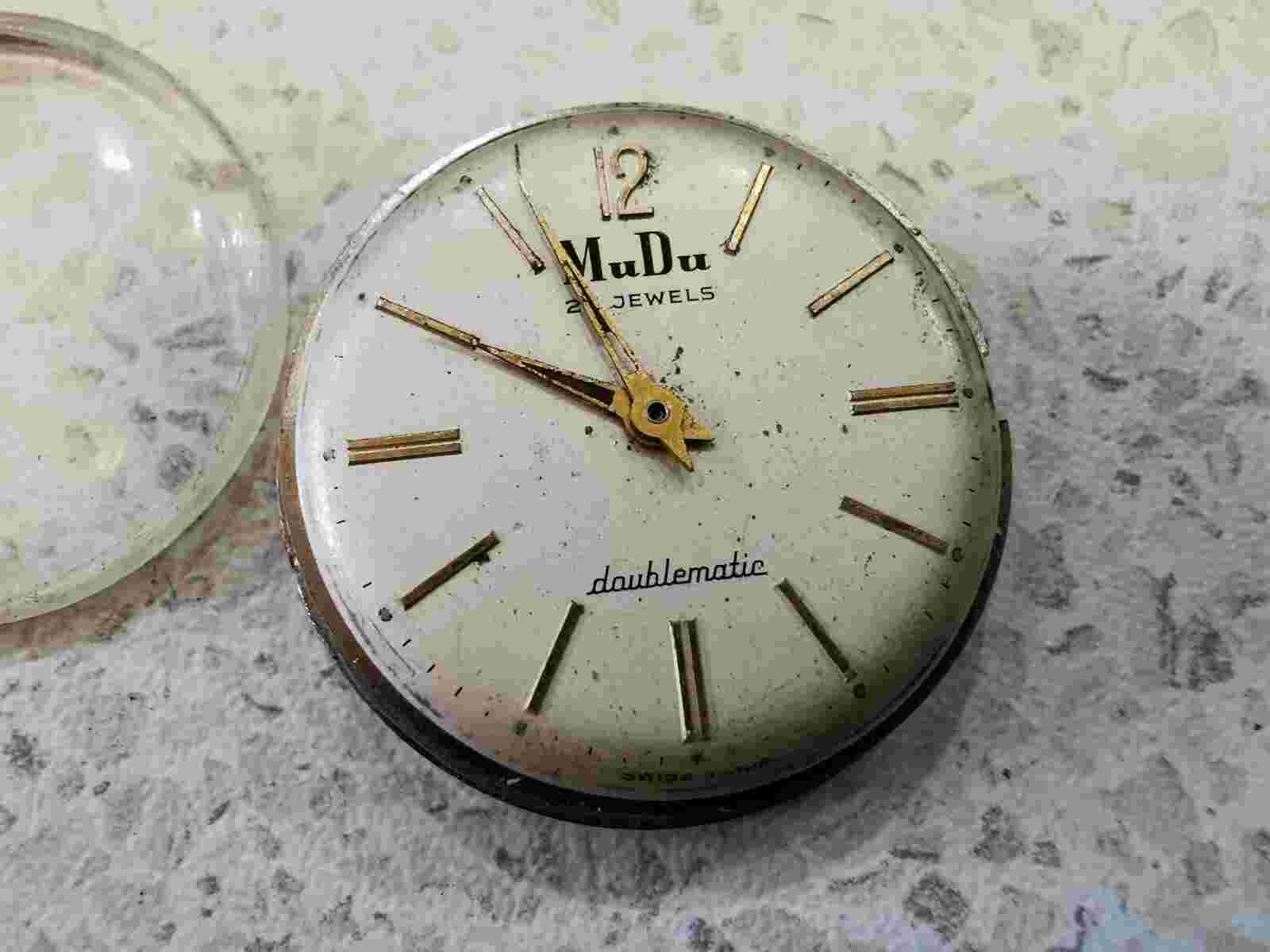 vintage  SWISS mens watch MUDU AUTOMATIC