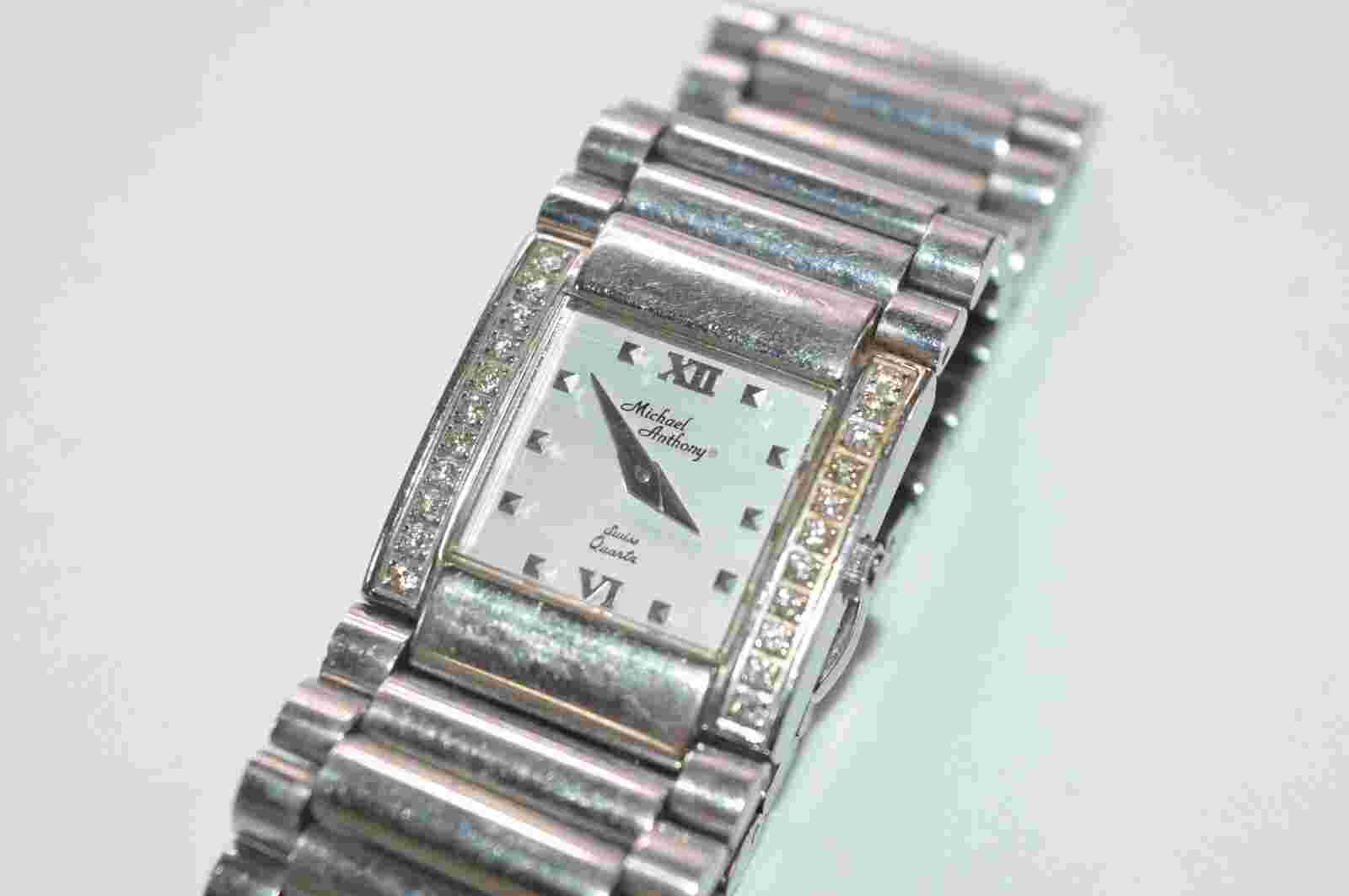 Vintage Michael Anthony Swiss Quartz Diamond Ladies Watch