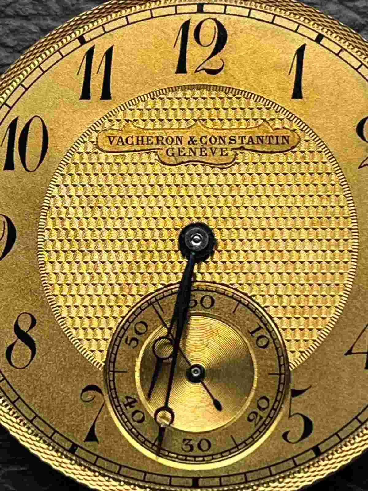 VACHERON & CONSTANTIN ULTRA THIN FABULOUS GUILLOCHE ENGRAVED GOLD DIAL 3MM THICK