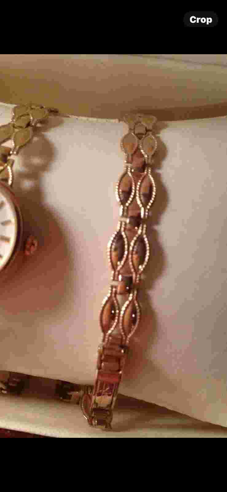 9ct Gold Rotary Watch and Braclet Set