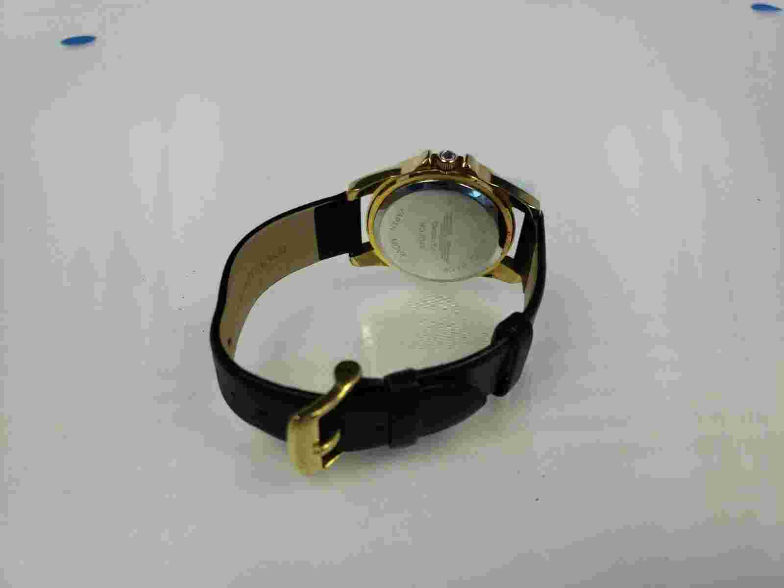 Deporte 9846 Womens Adria Crystal Accented Seafoam Green & Yellow Gold Watch