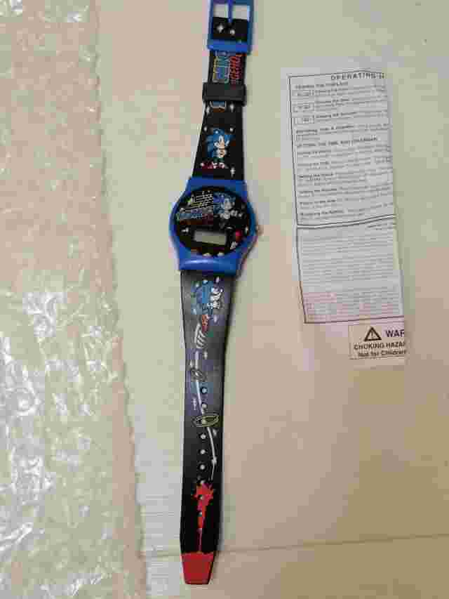 Vintage Sonic The Hedgehog 1995 Watch Blue New Adult Sized Rare