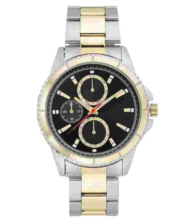 INC Men’s Two-Tone Bracelet Watch 44mm