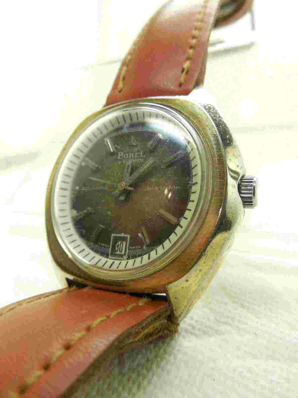 VINTAGE,BOREL,,SYNCHRON,17 J, AUTOMATIC WIND WATCH,GOLD TONED,BEZEL#1162,NICE,