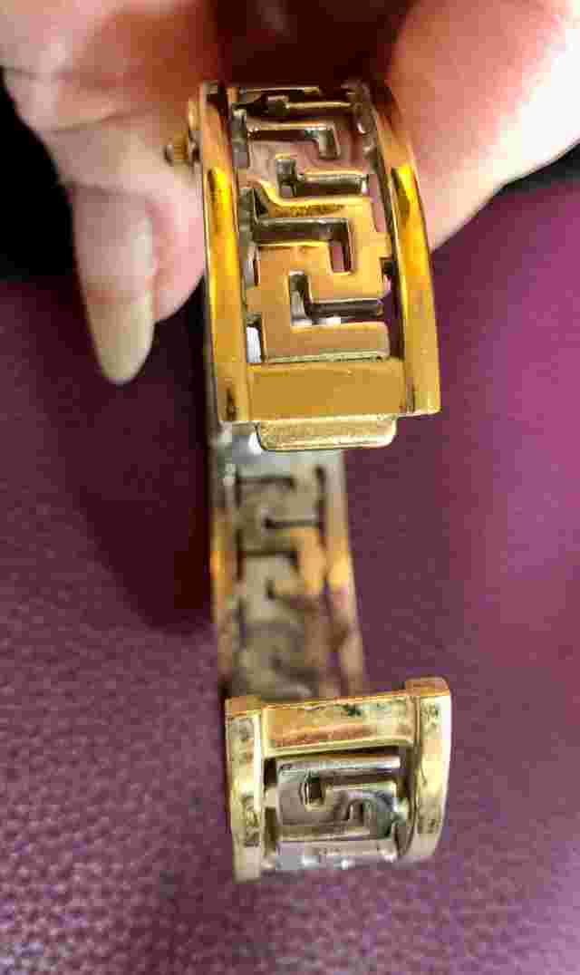 AVON Vintage Quartz Analog Cuff Style Watch Gold and Silver Tone