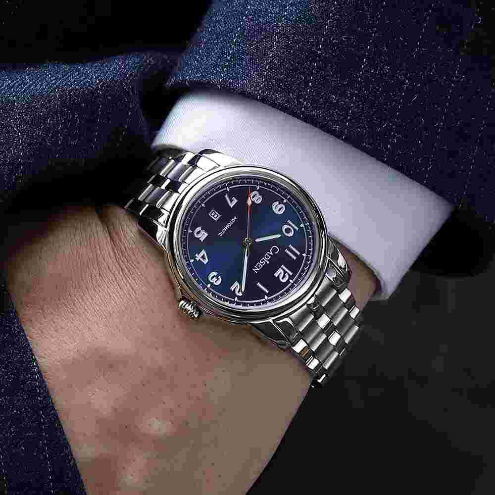 CADISEN Men's Automatic Mechanial Diver Stainless Sapphire 50M Waterproof Watch